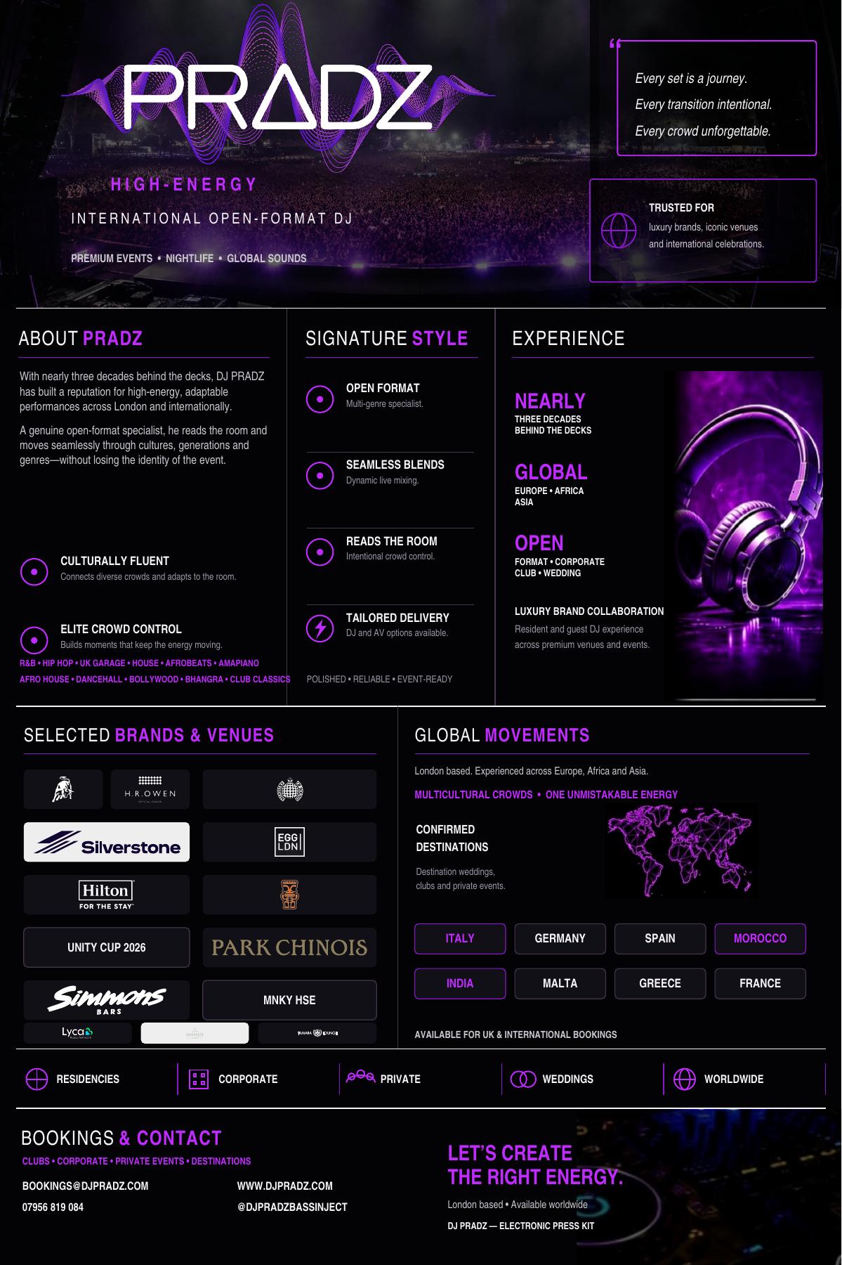 DJ PRADZ electronic press kit preview